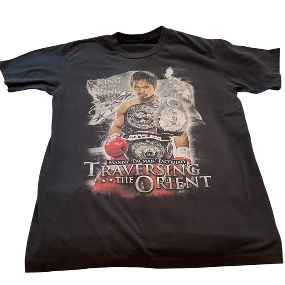 King of the Ring- Manny “PAC-MAN” Pacquiao-Traversing the Orient T-shirt-Large - Picture 1 of 8